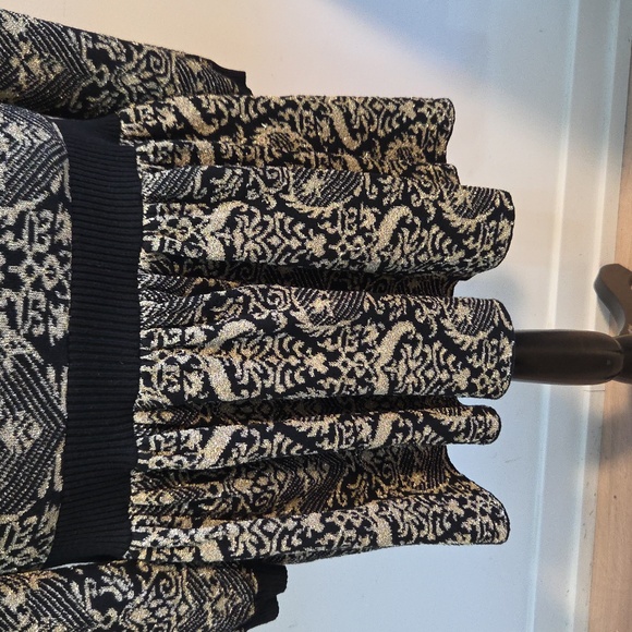 Betsey Johnson NWT metallic drop waist cotton blend dress Sz M - Picture 7 of 11